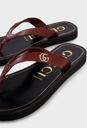 Кожаные вьетнамки DOUBLE G Gucci 854815 126/0AW в Украине