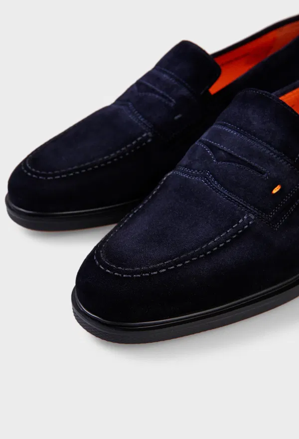 Замшевые лоферы Santoni 18964 126/0DQ в Украине