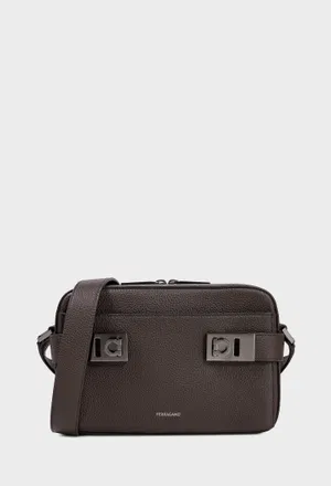 Кожаная сумка TWINS SHOULDER FERRAGAMO 241304 226/0AW Купить