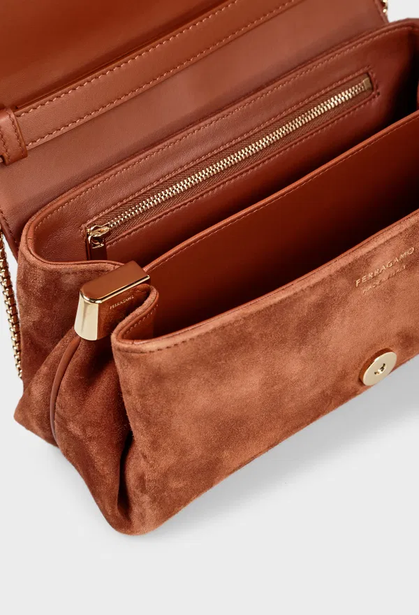 Замшевая сумка FRONT FLAP FERRAGAMO 219795 126/0DT оригинал