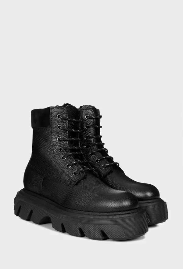 Кожаные ботинки с мехом Casadei 2R432W 223/0A2M Купить