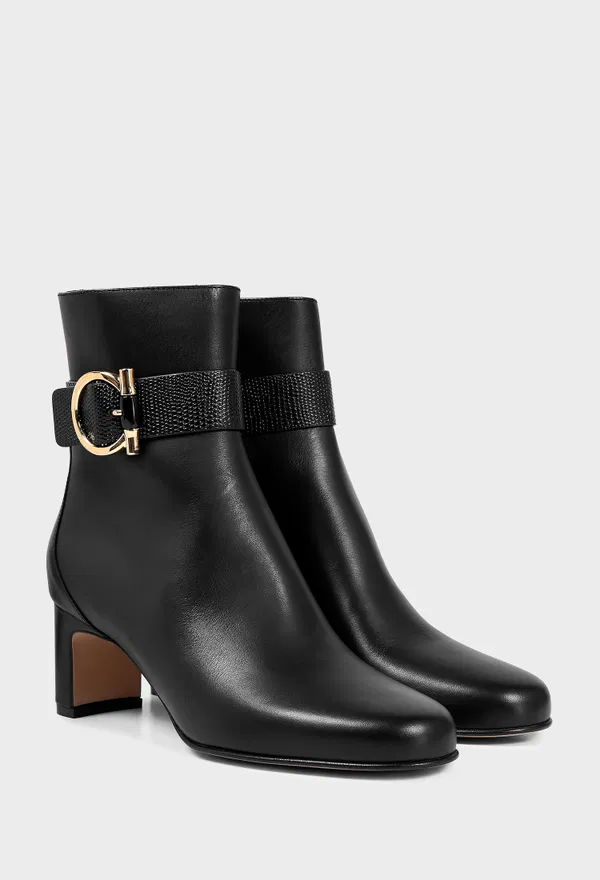 Шкіряні ботильйони FERRAGAMO 01J229 226/0A2 Ціна