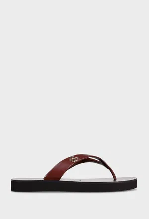 Кожаные вьетнамки DOUBLE G Gucci 854815 126/0AW Купить