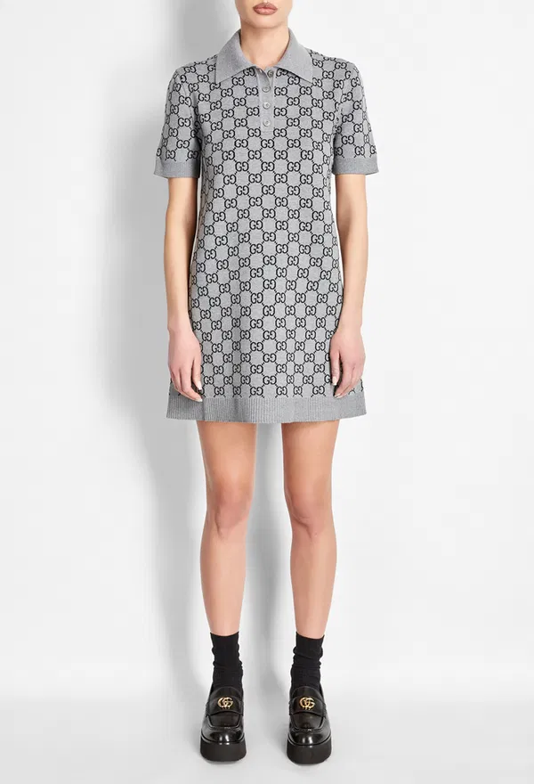 Шерстяное платье Gucci 836164 225/9H7K Купить
