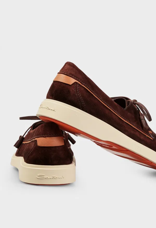 Замшеві топсайдери Santoni 19050 126/0DW оригінал