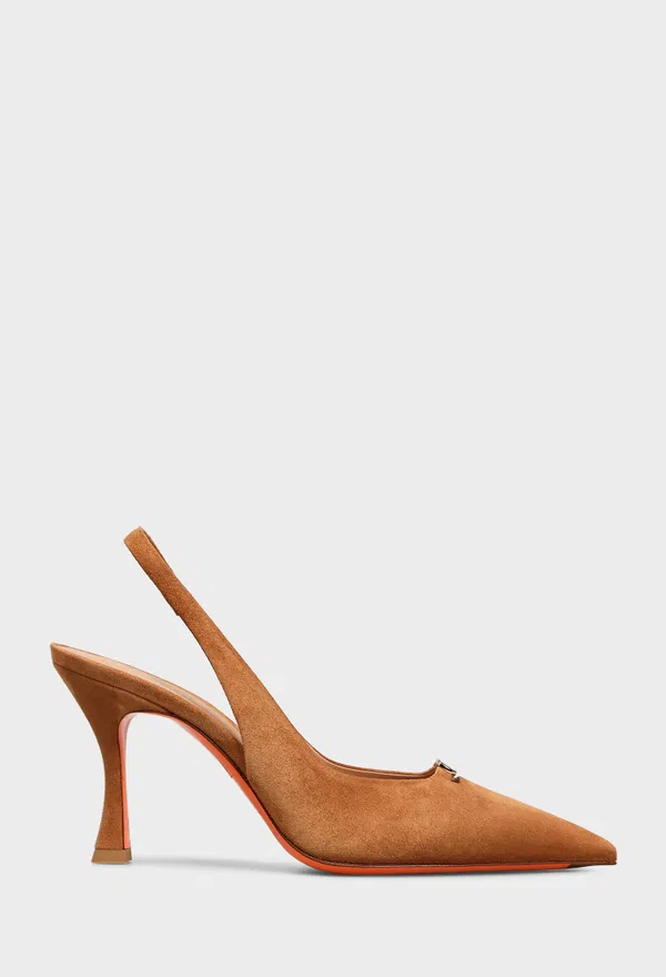 Замшевые слингбэки Santoni 72106 126/0DT Купить