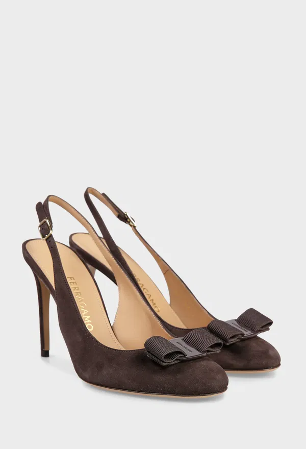 Замшевые слингбэки VIBILY FERRAGAMO 01L430 126/0DW Цена