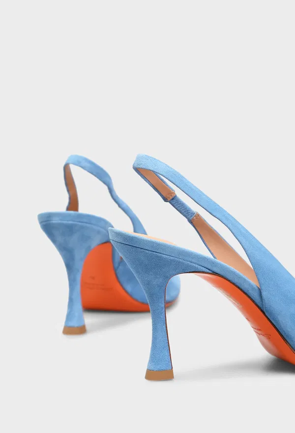 Замшевые слингбэки Santoni 72106 126/0DG оригинал