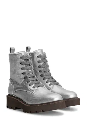 Шкіряні черевики з хутром Brunello Cucinelli 0G401  224/0SM Купити