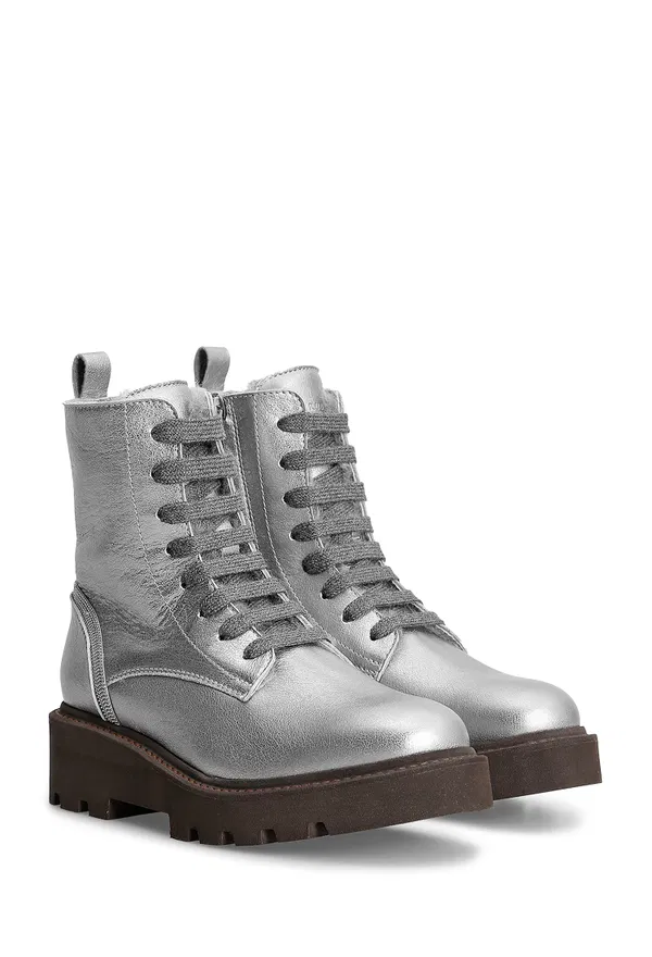Шкіряні черевики з хутром Brunello Cucinelli 0G401  224/0SM Купити