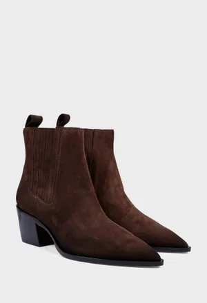 Темно-коричневые замшевые ботильоны Santoni 71799 226/0DW Цена