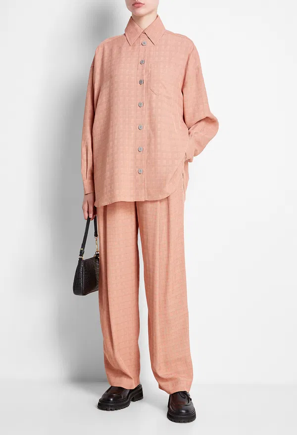 Брюки Vika Gazinskaya 31710 FW20-1737 ORANGE/ BEIGE CHECK 220 Купить