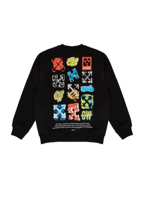Детский черный свитшот Off-White 44BB61 126/92c Цена