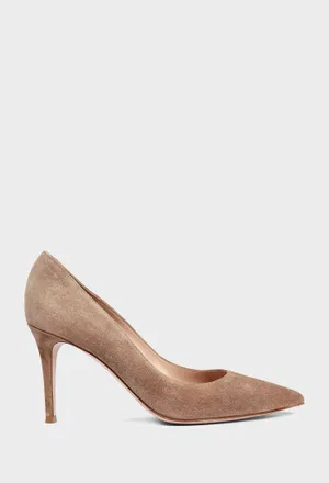 Бежеві замшеві човники GIANVITO 85 Gianvito Rossi G24580 226/0D6 Купити