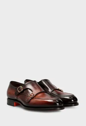 Кожаные монки Santoni 19016 125/0A3 Цена