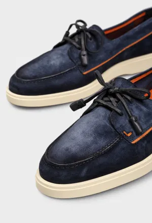 Замшеві топсайдери Santoni 19050 126/0D8 в Україні
