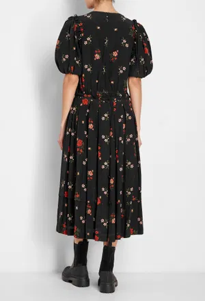 Шелковое платье Simone Rocha 27512 3772 0333 DARK FLOWER 219 в Україні