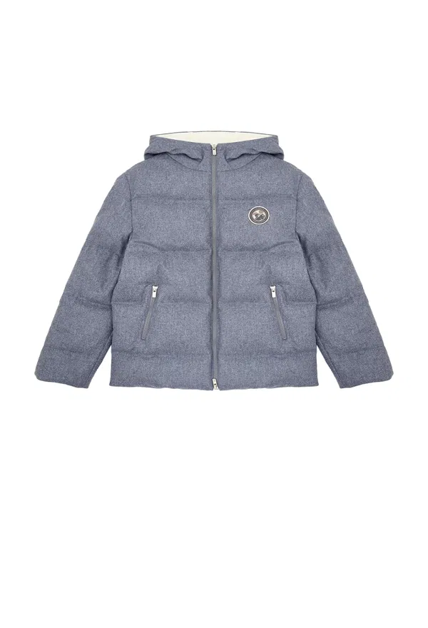 Вовняний пуховик Brunello Cucinelli PJ334  225/9G Купити