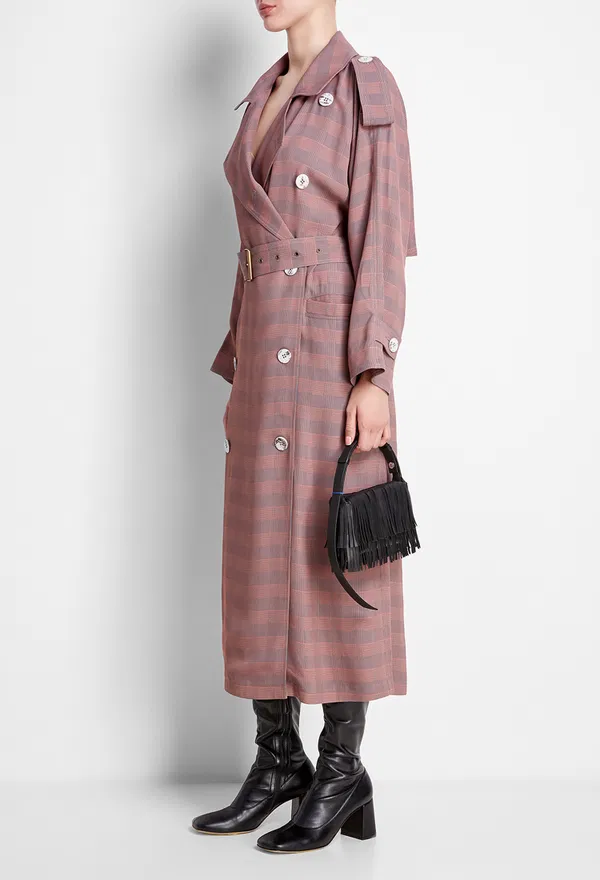 Плащ Vika Gazinskaya 31714 FW20-2271 DUST PINK / BLUE 220 в Украине
