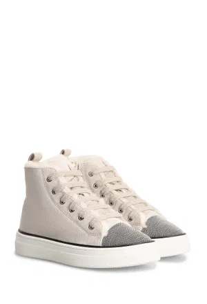 Замшеві кеди з хутром Brunello Cucinelli 0G409  224/87M Купити