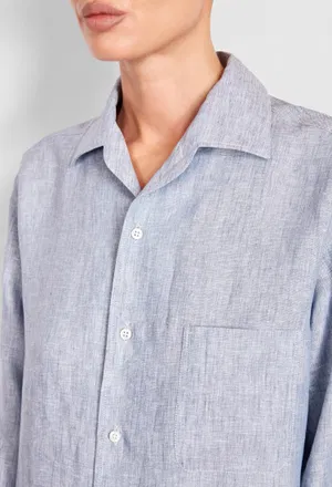 Льняная рубашка Loro Piana FAO6889 125/9B8 фото