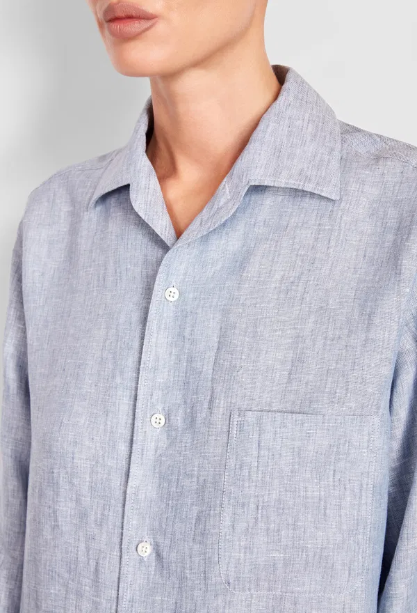 Льняная рубашка Loro Piana FAO6889 125/9B8 фото
