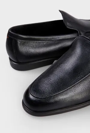 Шкіряні лофери з хутром Santoni 18829 225/0A2M в Україні