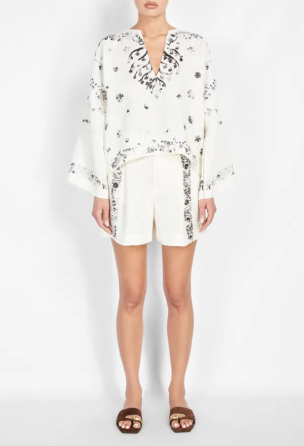 Льняные шорты Alberta Ferretti A0310 126/9B1 Купить