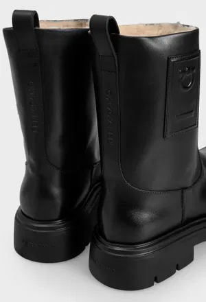 Шкіряні черевики TIRBA з хутром FERRAGAMO 01I830 224/0A2M в Україні