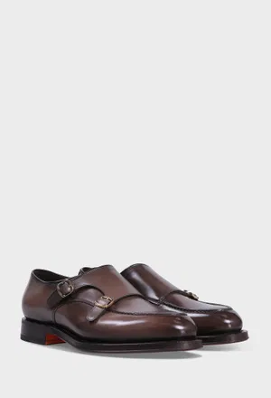 Кожаные монки Santoni 19016 225/0A30 Цена