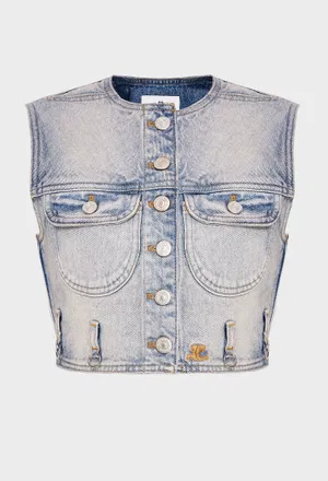 Джинсовый жилет COURREGES DE0016 124/9AGJ Купить