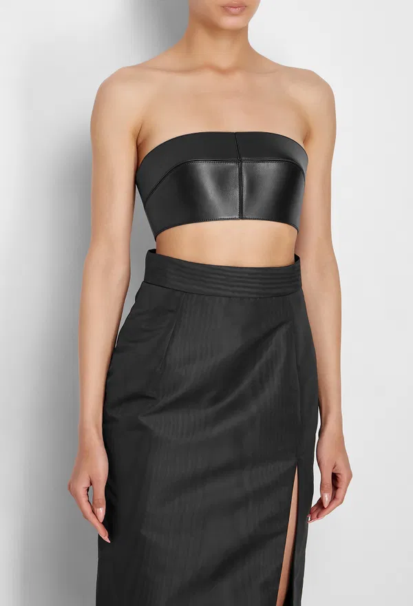 Кожаный топ Roberto Cavalli QWP609 123/0A2 оригинал