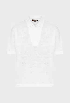 Льняное поло Loro Piana FAO3309 124/9B1 Купить