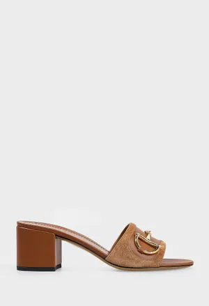 Кожаные мюли HORSEBIT Gucci 834421 225/0A3 Купить