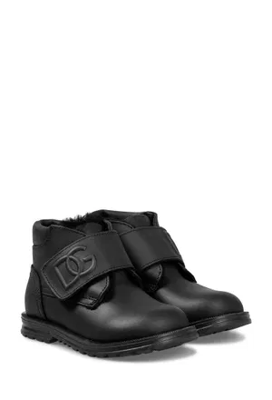 Шкіряні черевики з хутром Dolce & Gabbana DL0080 224/02M Купити