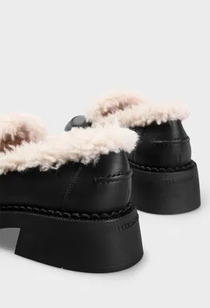 Кожаные лоферы с мехом CAMINIA FU FERRAGAMO 01K795 225/0A2M оригинал