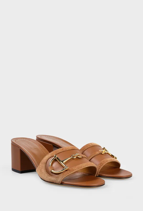 Кожаные мюли HORSEBIT Gucci 834421 225/0A3 Цена