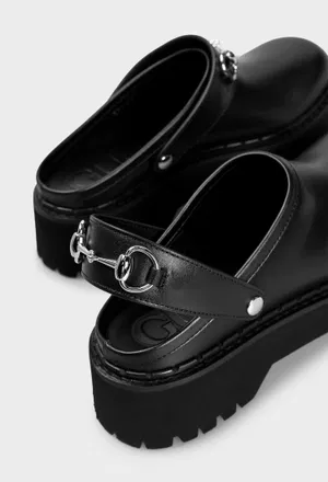 Кожаные сабо HORSEBIT Gucci 835829 225/0A2 оригинал