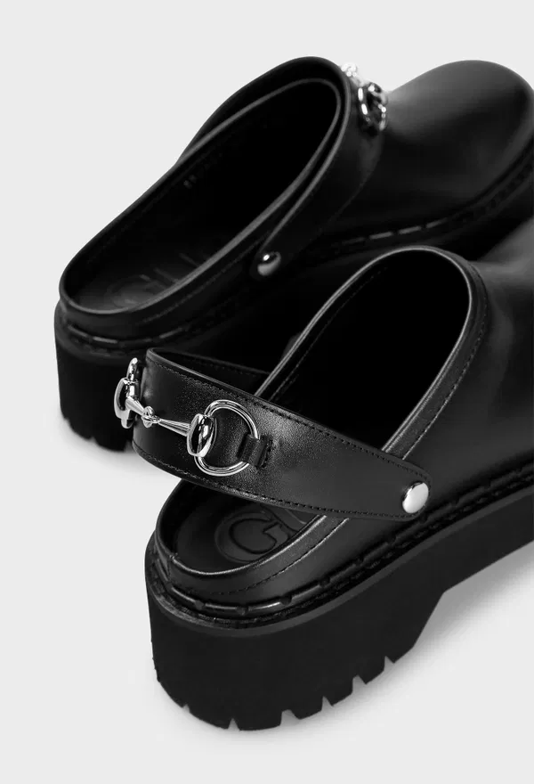 Кожаные сабо HORSEBIT Gucci 835829 225/0A2 оригинал