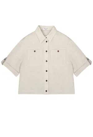 Лляна блуза Brunello Cucinelli 7S024  125/96 Купити