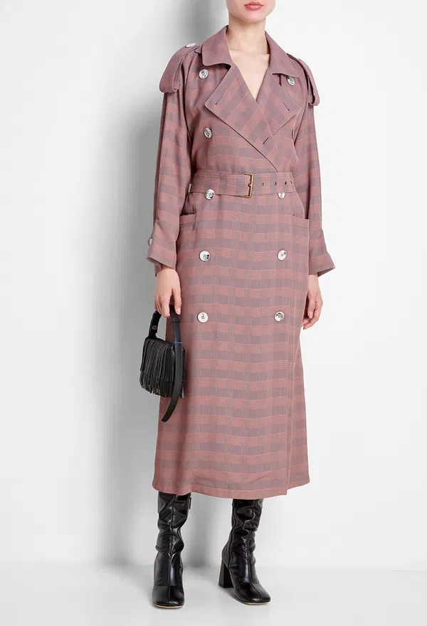 Плащ Vika Gazinskaya 31714 FW20-2271 DUST PINK / BLUE 220 Купить