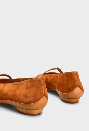 Замшевые балетки AUDREY FERRAGAMO 01I092 425/0DT оригинал