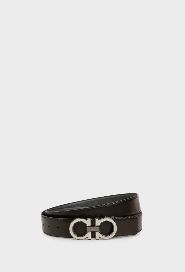 Шкіряний двосторонній ремінь FERRAGAMO 670633 126/0A2 в Україні