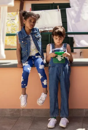 Джинсовий комбінезон Mini Rodini 830103 223/98c в Україні