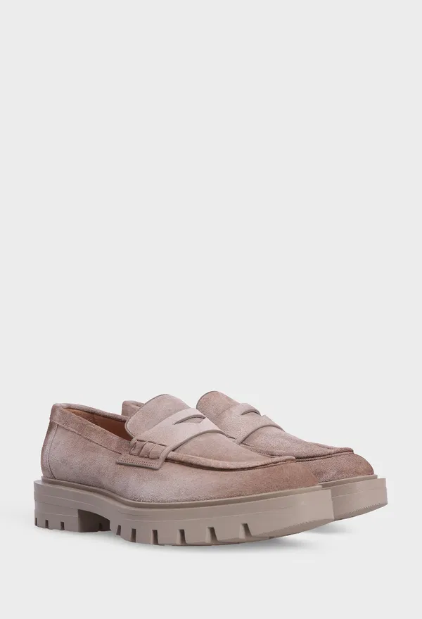 Замшевые лоферы Santoni 59020 225/0D6 Цена