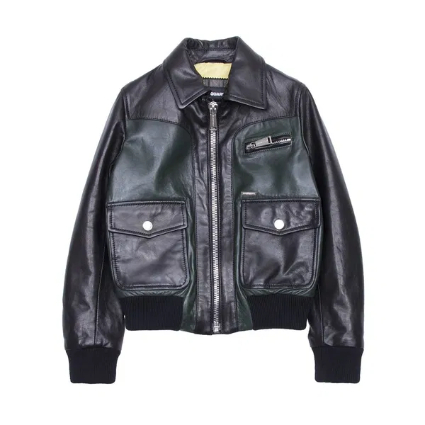 Кожаная куртка Dsquared2 DQ002JK114/04c интернет-магазин