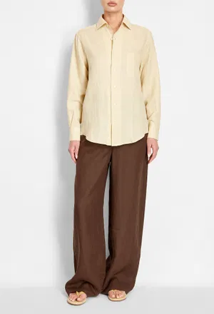 Льняная рубашка Loro Piana FAO6889 126/9BJ Цена