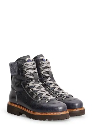 Шкіряні черевики з хутром Brunello Cucinelli 0G155  224/0QM Купити
