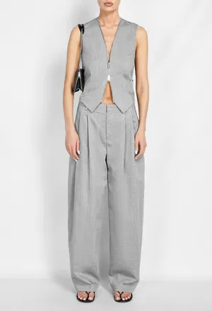 Серый шерстяной жилет alexanderwang 1WC3262778 226/9H7 Цена
