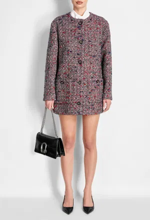 Шерстяное полупальто Gucci 836492 225/9H5 Цена